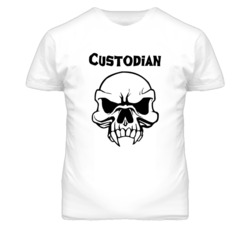 Custodian Skull Design Mens T Shirt