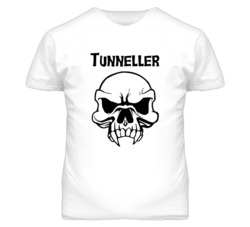 Tunneller Skull Design Mens T Shirt