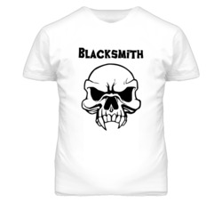 Blacksmith Skull Design Mens T Shirt