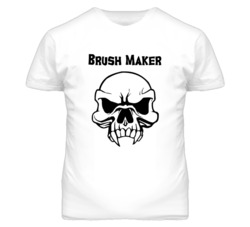 Brush Maker Skull Design Mens T Shirt