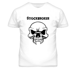 Stockbroker Skull Design Mens T Shirt