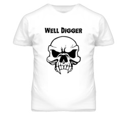 Well Digger Skull Design Mens T Shirt