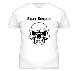 Boat Builder Skull Design Mens T Shirt