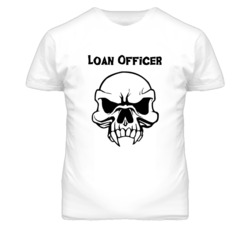 Loan Officer Skull Design Mens T Shirt