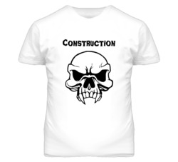 Construction Skull Design Mens T Shirt