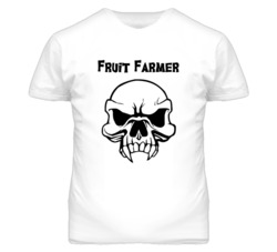Fruit Farmer Skull Design Mens T Shirt