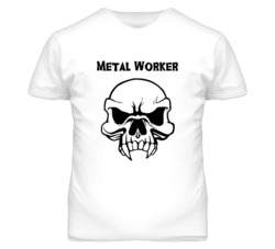 Metal Worker Skull Design Mens T Shirt