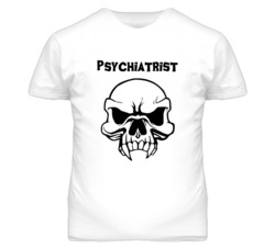 Psychiatrist Skull Design Mens T Shirt