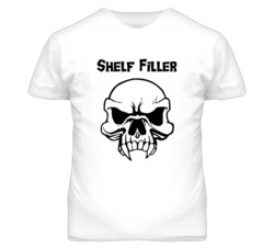 Shelf Filler Skull Design Mens T Shirt