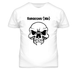 Surgeons (Md) Skull Design Mens T Shirt