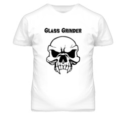 Glass Grinder Skull Design Mens T Shirt