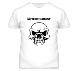 Meteorologist Skull Design Mens T Shirt