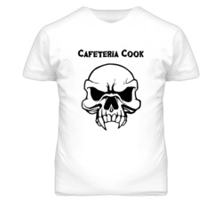 Cafeteria Cook Skull Design Mens T Shirt