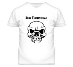 Eeg Technician Skull Design Mens T Shirt