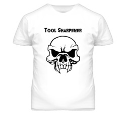 Tool Sharpener Skull Design Mens T Shirt