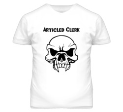 Articled Clerk Skull Design Mens T Shirt
