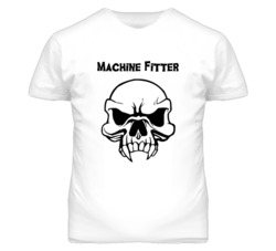 Machine Fitter Skull Design Mens T Shirt