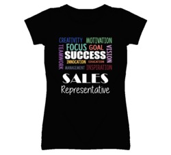Sales Representative Inspirational Words Success Occupation T Shirt