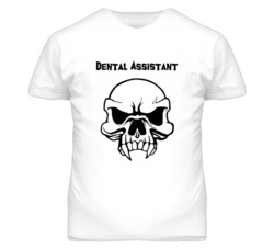 Dental Assistant Skull Design Mens T Shirt