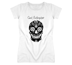 Cost Estimator Skull Design Cool Ladies T Shirt