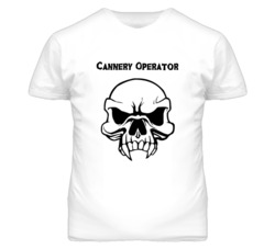 Cannery Operator Skull Design Mens T Shirt
