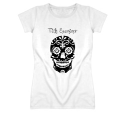 Title Examiner Skull Design Cool Ladies T Shirt