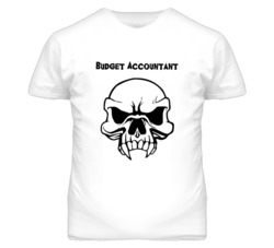 Budget Accountant Skull Design Mens T Shirt