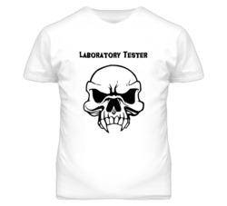 Laboratory Tester Skull Design Mens T Shirt
