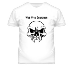 Web Site Designer Skull Design Mens T Shirt