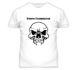 Events Coordinator Skull Design Mens T Shirt