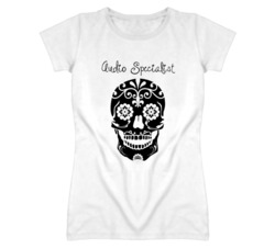 Audio Specialist Skull Design Cool Ladies T Shirt