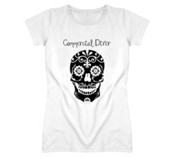 Commercial Diver Skull Design Cool Ladies T Shirt