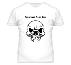 Personal Care Aide Skull Design Mens T Shirt