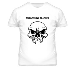 Structural Drafter Skull Design Mens T Shirt