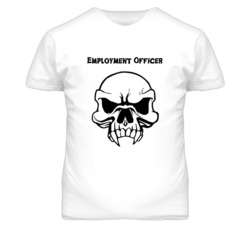 Employment Officer Skull Design Mens T Shirt
