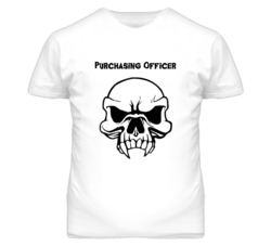 Purchasing Officer Skull Design Mens T Shirt