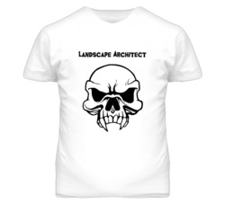 Landscape Architect Skull Design Mens T Shirt