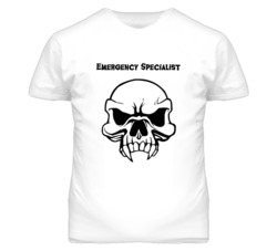 Emergency Specialist Skull Design Mens T Shirt