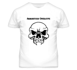 Ammunition Operative Skull Design Mens T Shirt