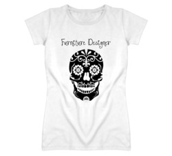Furniture Designer Skull Design Cool Ladies T Shirt