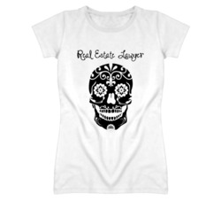 Real Estate Lawyer Skull Design Cool Ladies T Shirt