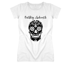 Building Locksmith Skull Design Cool Ladies T Shirt