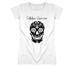 Cellulose Operator Skull Design Cool Ladies T Shirt