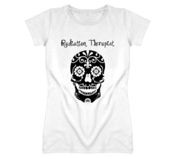 Radiation Therapist Skull Design Cool Ladies T Shirt