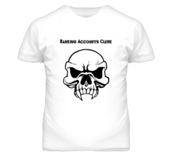 Banking Accounts Clerk Skull Design Mens T Shirt