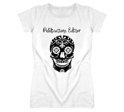 Publications Editor Skull Design Cool Ladies T Shirt