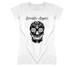 Scientific Linguist Skull Design Cool Ladies T Shirt