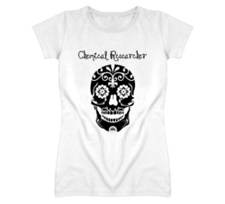 Chemical Researcher Skull Design Cool Ladies T Shirt