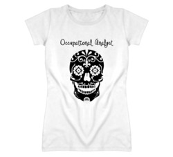 Occupational Analyst Skull Design Cool Ladies T Shirt
