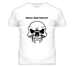 Medical Admin Assistant Skull Design Mens T Shirt